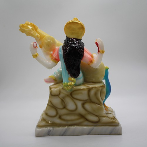 Maa Saraswati Marble Dust Statue,Hindu Goddess Saraswati ji Murti for Pooja,Office,Home,Study Table Decorative,Showpiece Figurines,Religious Idol Gift